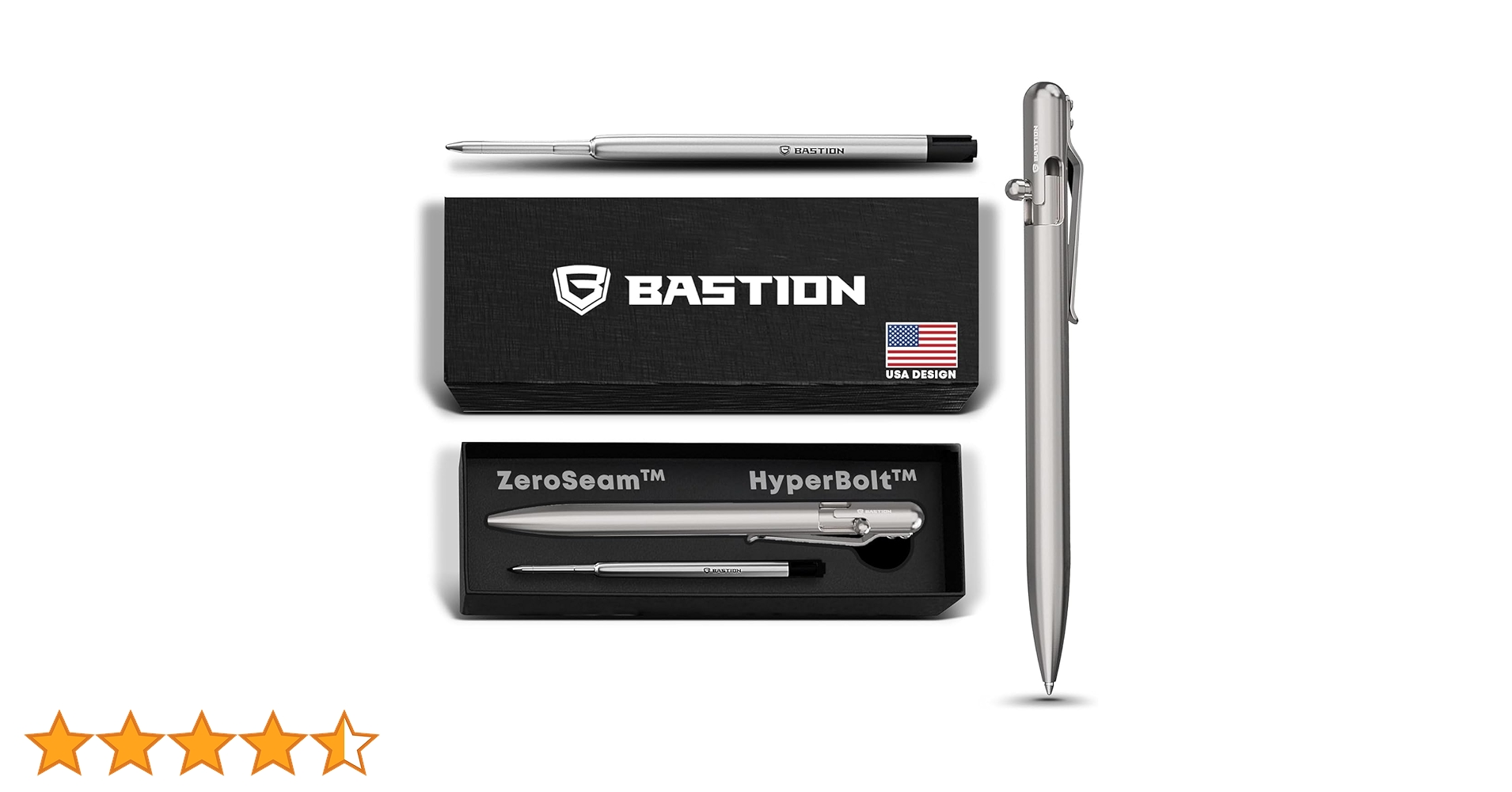 Amazon | BASTION® ラグジュアリースリムボルトアクションペン、丈夫な